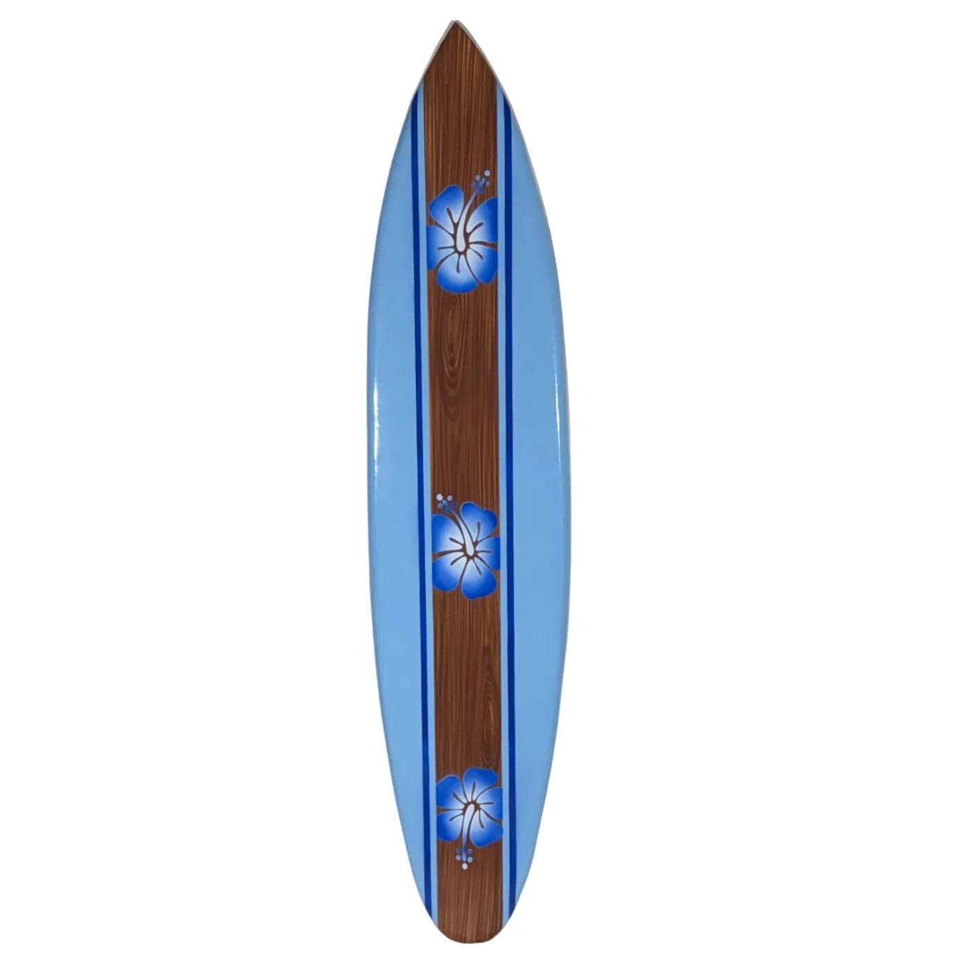 Surfplank Flowers Blue - Surfboard - Decoratie - 150 cm