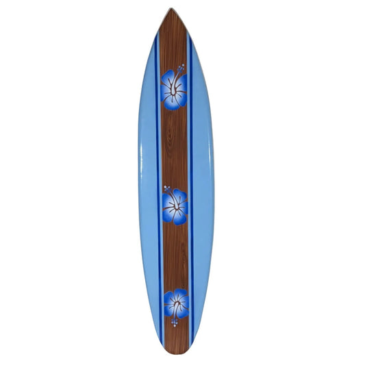 Surfplank Flowers Blue - Surfboard - Decoratie - 150 cm