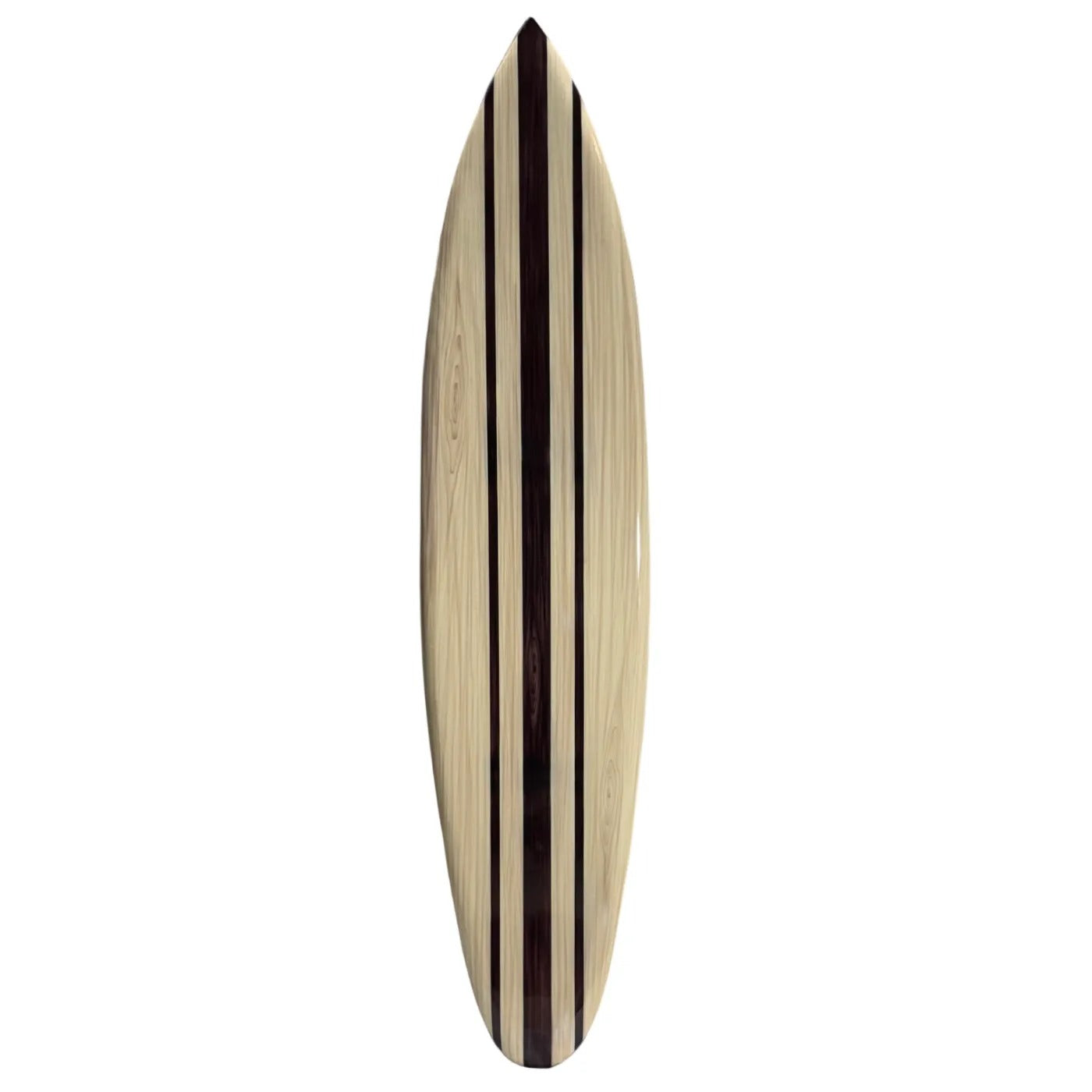 Surfplank wit met donkerbruin - Surfboard - Decoratie - 150 cm