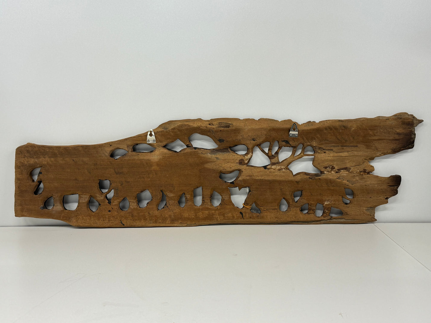 Olifanten wandpaneel hout met 5 olifanten