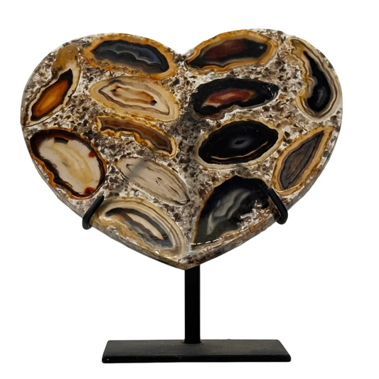 Hart agaat in resin op standaard