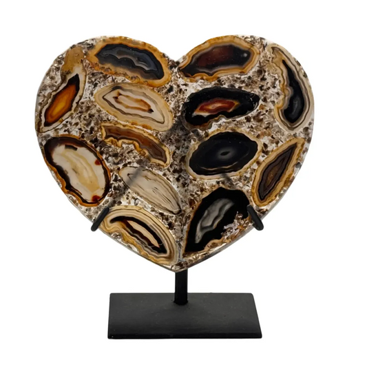 Hart agaat in resin op standaard