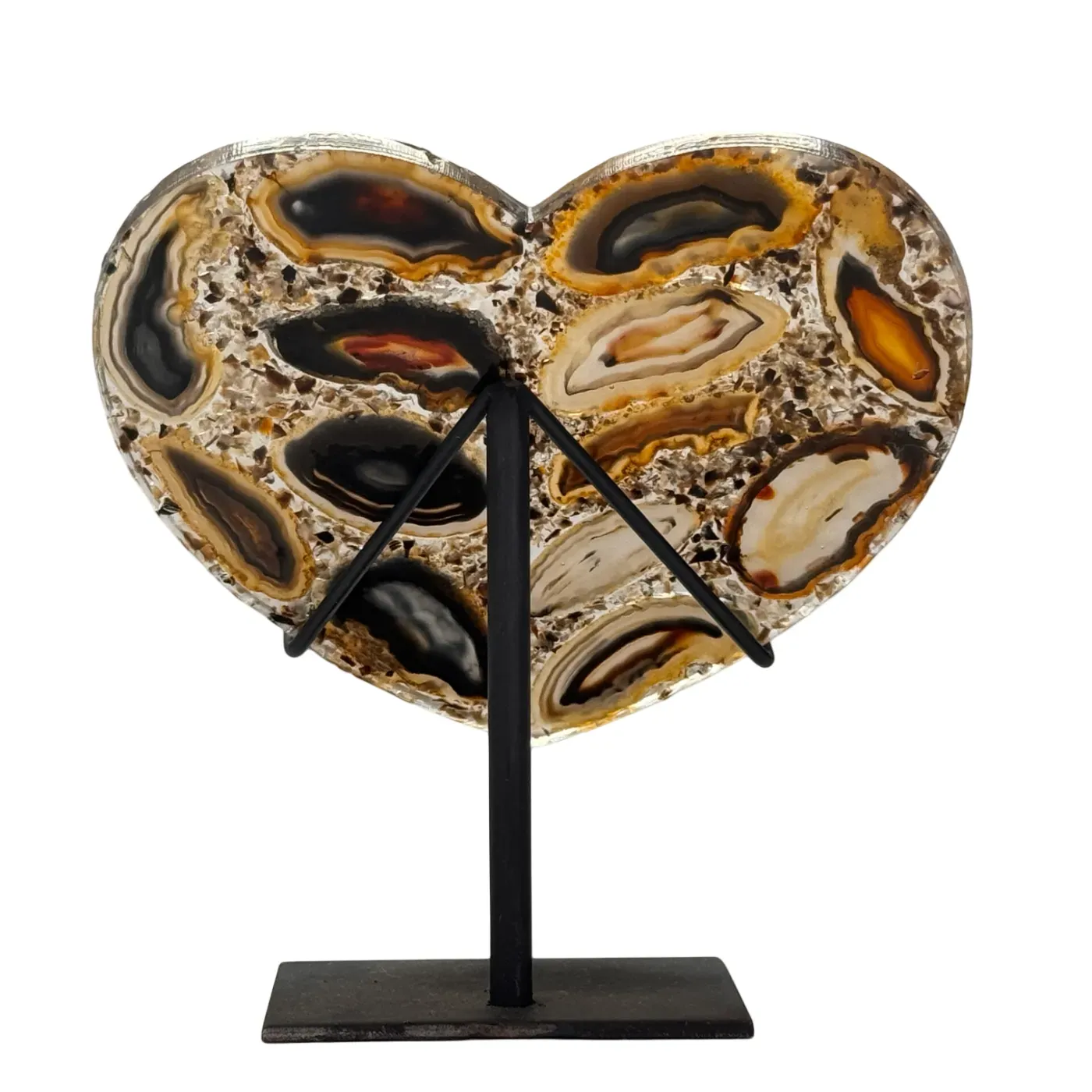 Hart agaat in resin op standaard