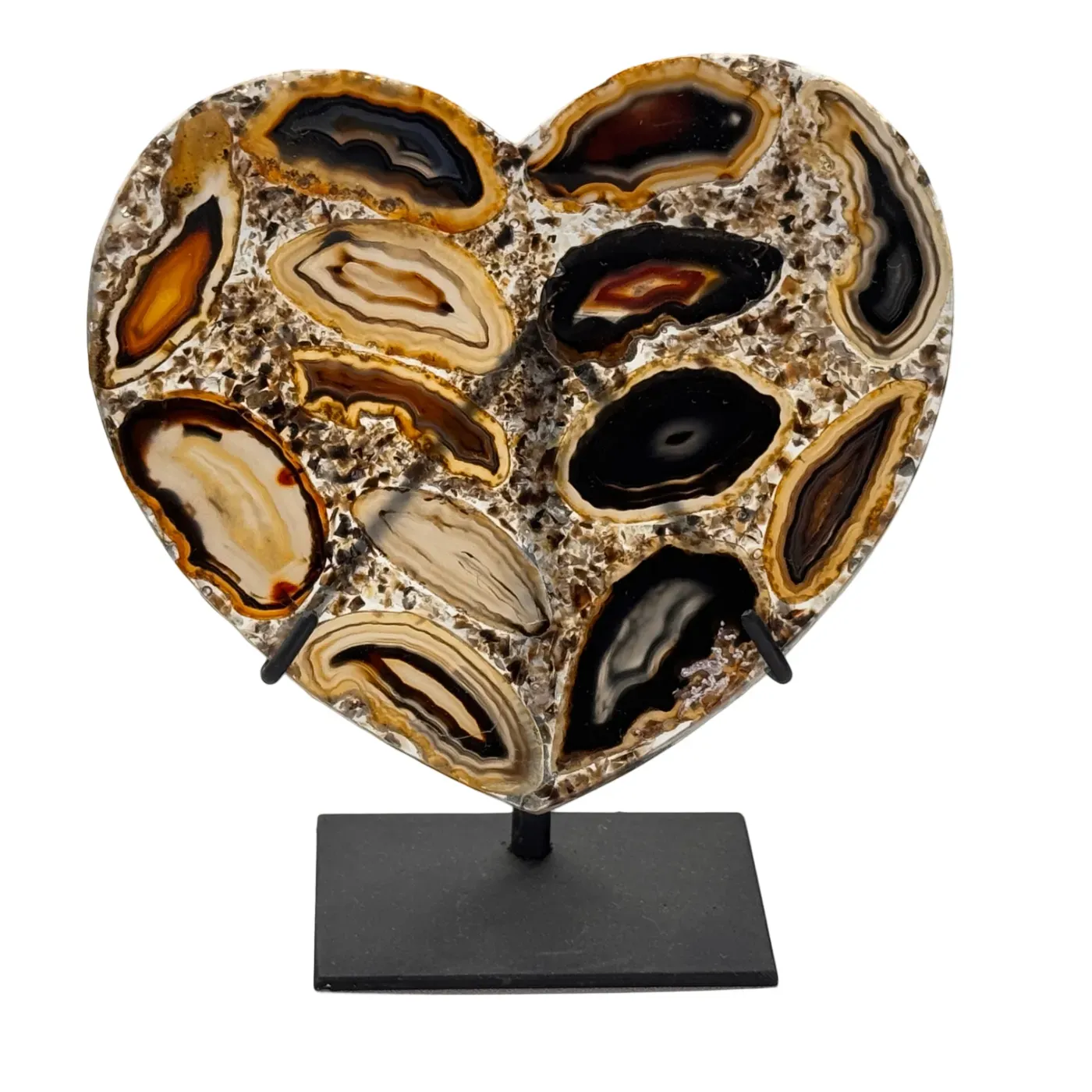 Hart agaat in resin op standaard