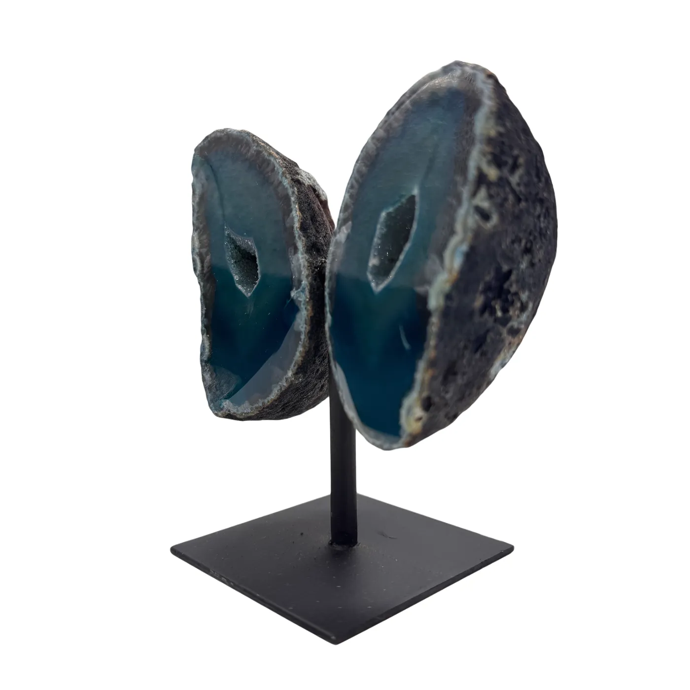 Agaat geode vlinder klein op standaard