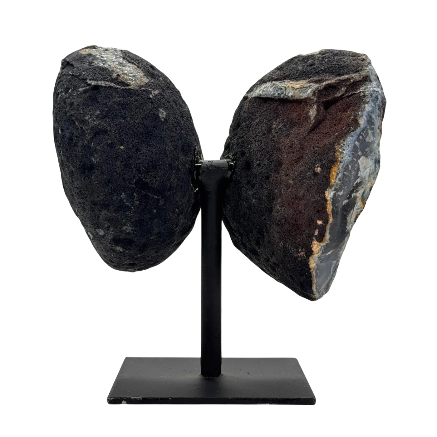 Agaat geode vlinder klein op standaard