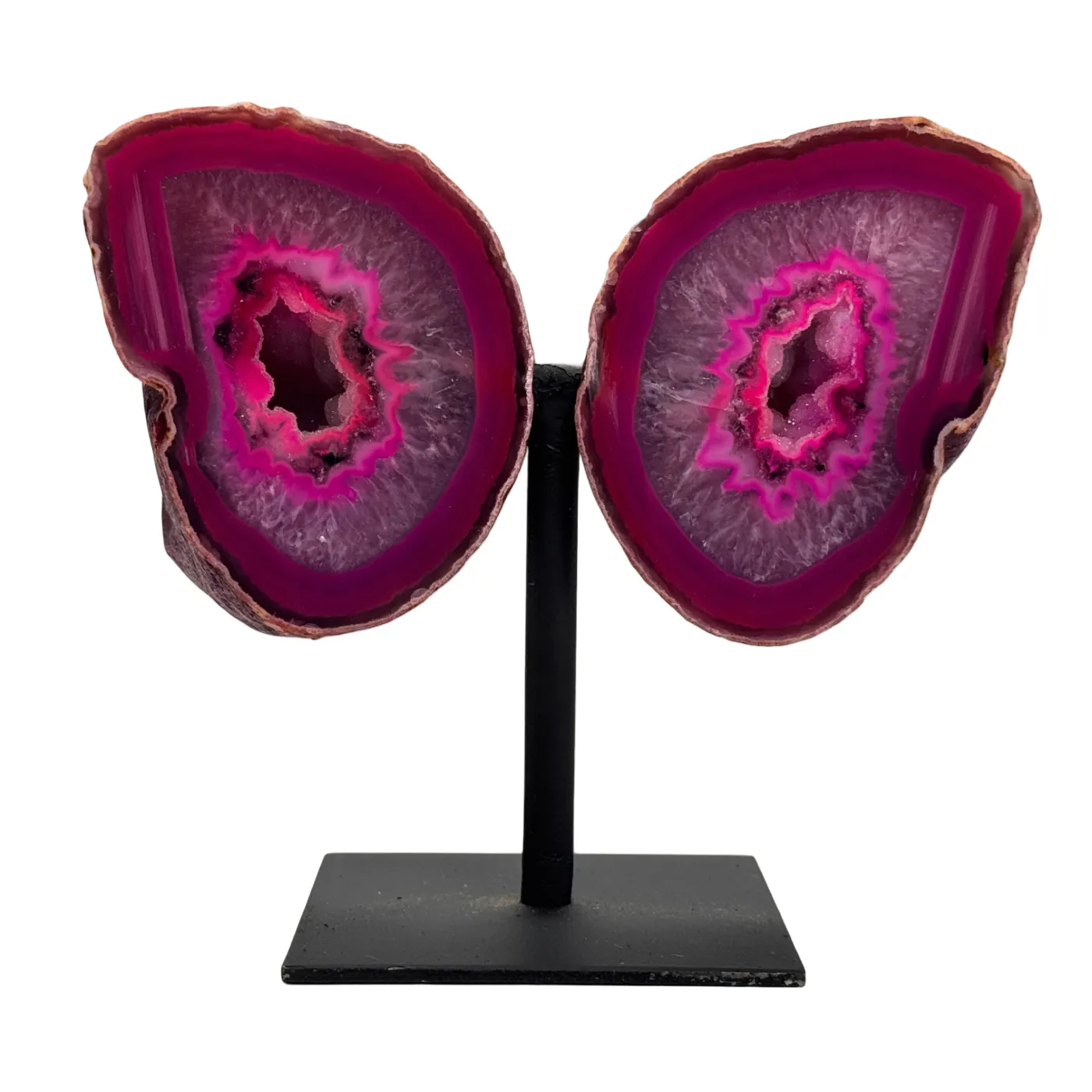 Agaat geode vlinder klein op standaard