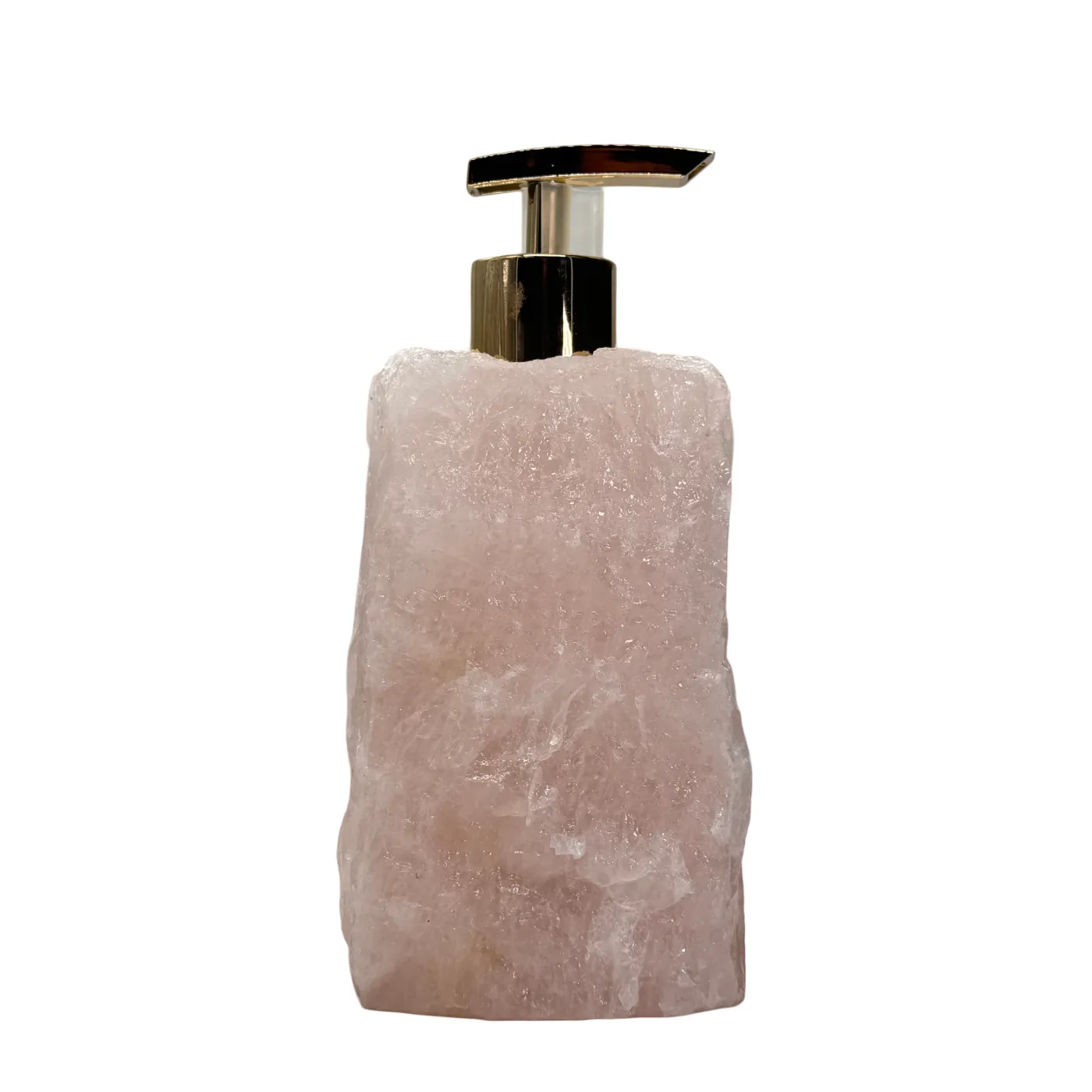 Rozenkwarts zeepdispenser met navulbare pompfles