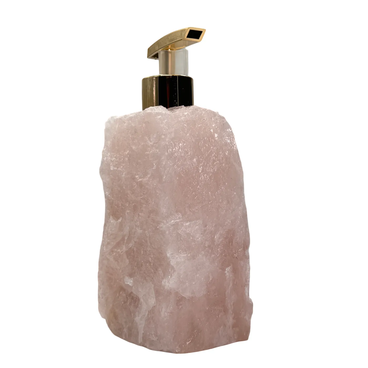 Rozenkwarts zeepdispenser met navulbare pompfles