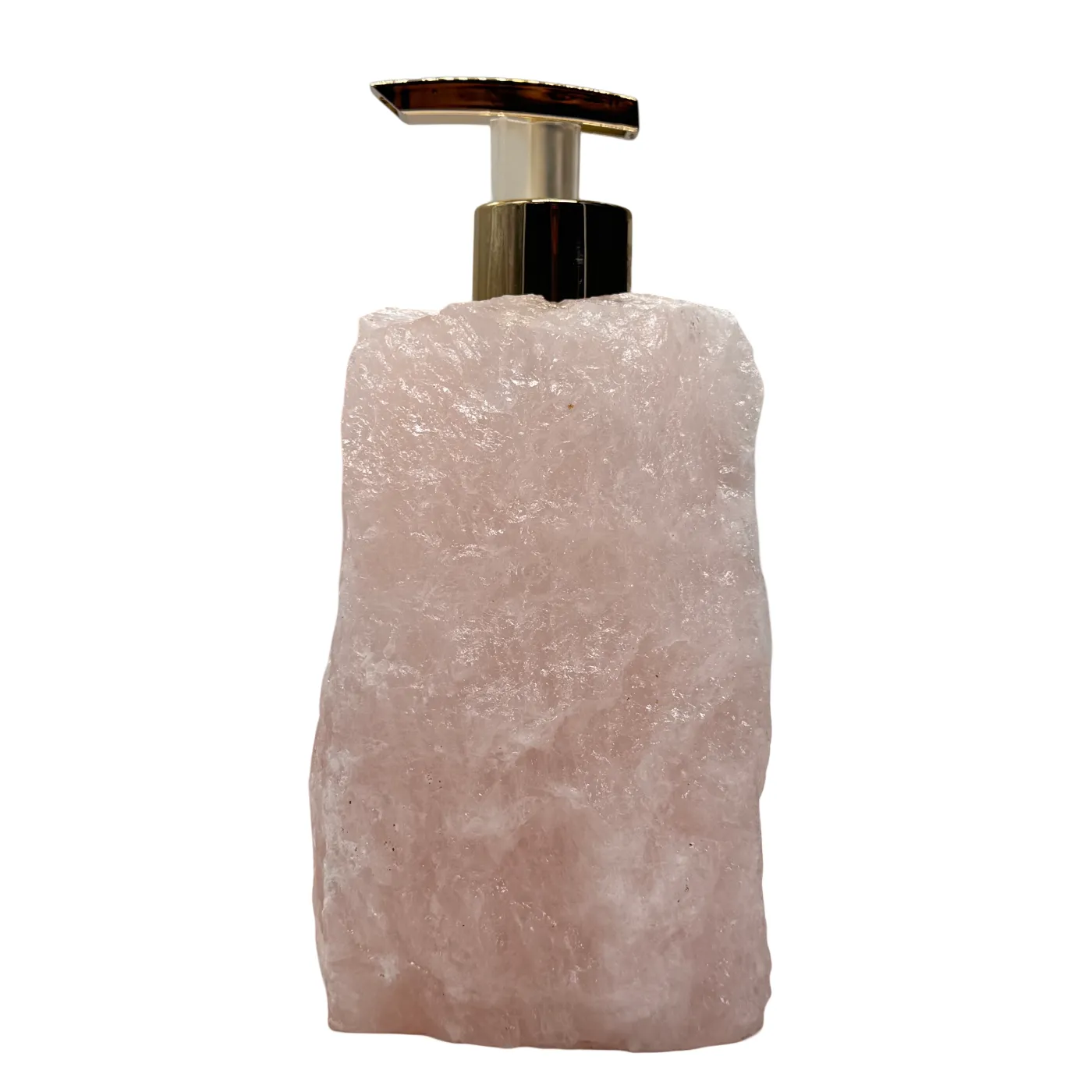 Rozenkwarts zeepdispenser met navulbare pompfles