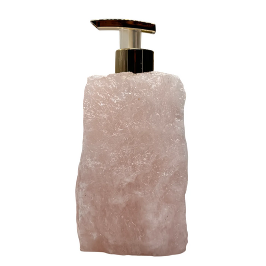 Rozenkwarts zeepdispenser met navulbare pompfles