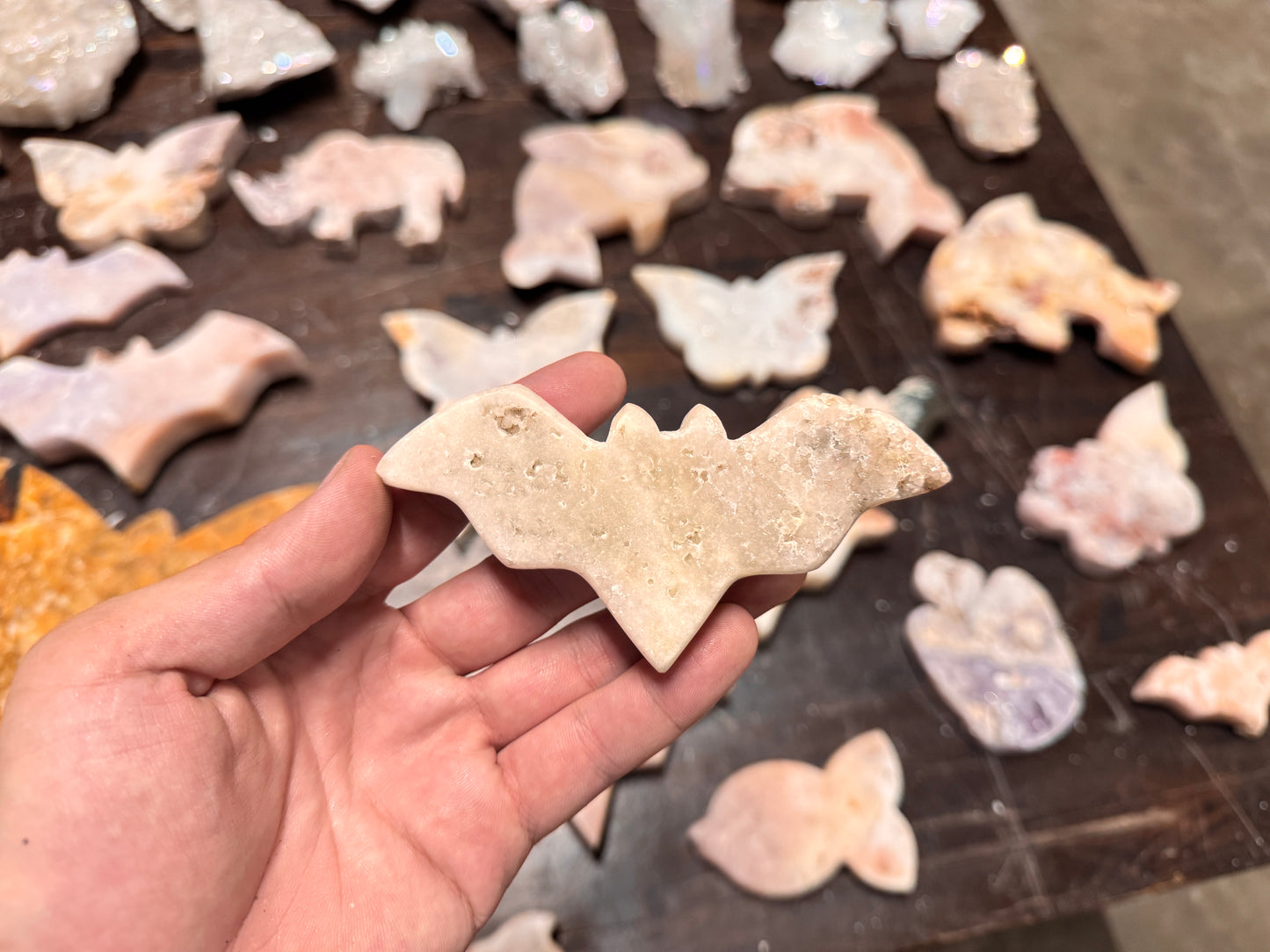 Roze amethist figuur