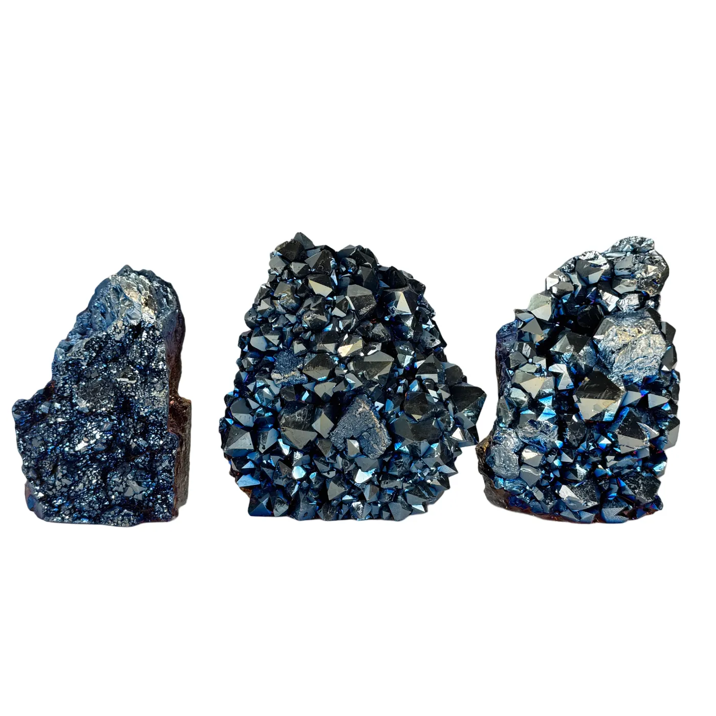 Titanium blue cluster cut base