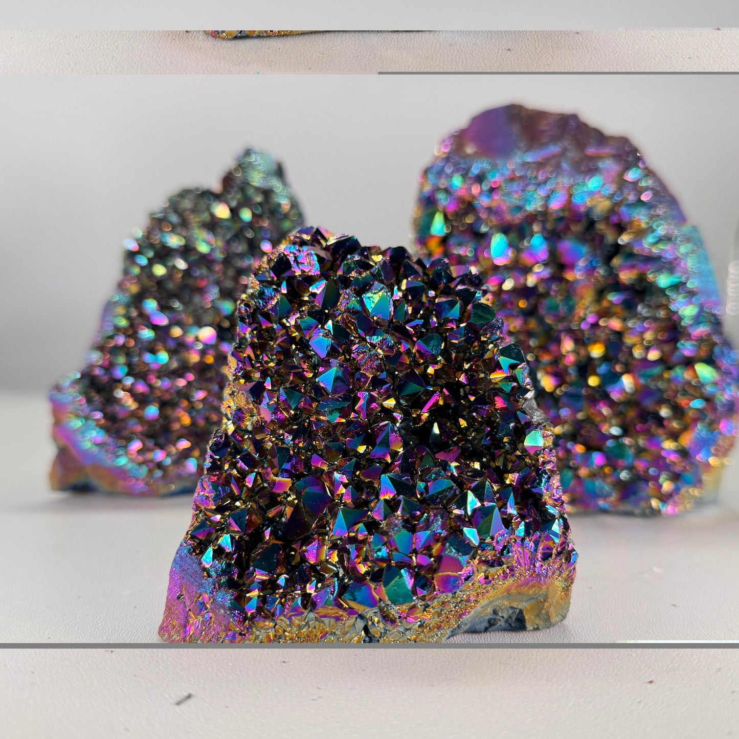 Titanium rainbow cluster cut base