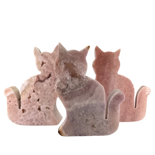 Roze amethist poes figuur