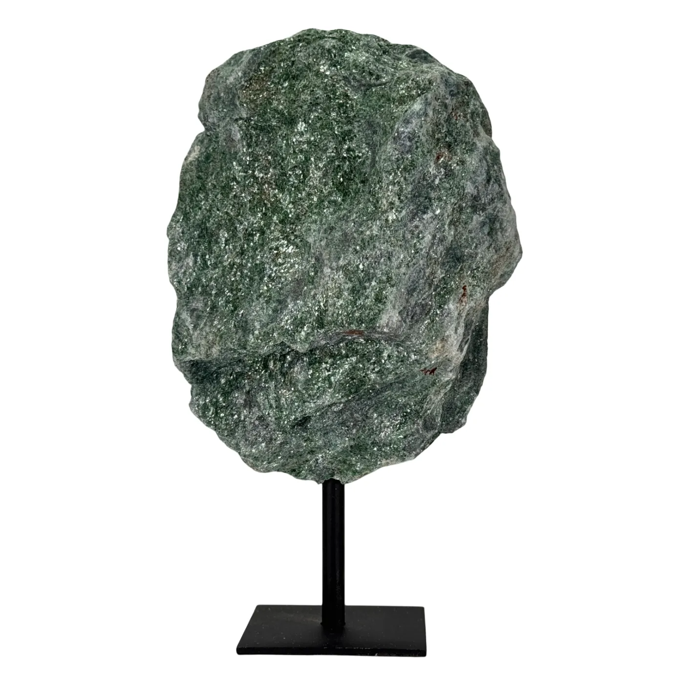 Ruwe Fuchsiet op Zwarte Metalen Standaard – uit Brazilië