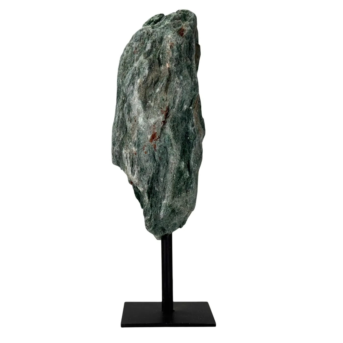 Ruwe Fuchsiet op Zwarte Metalen Standaard – uit Brazilië