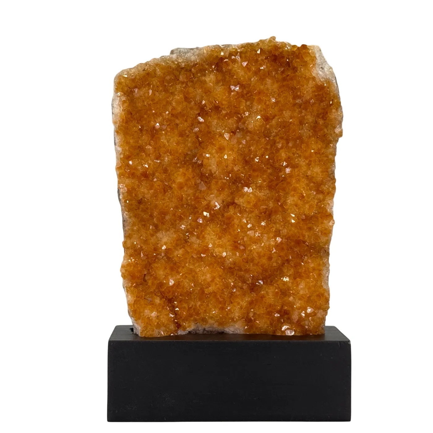 Citrienkleurige Amethist op Houten Voet – uit Brazilië