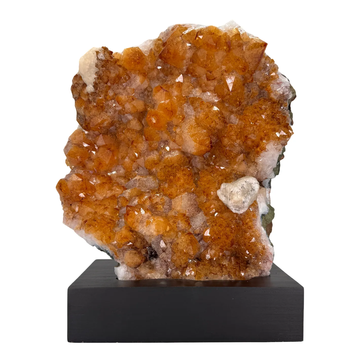 Citrienkleurige Amethist op Houten Voet – uit Brazilië