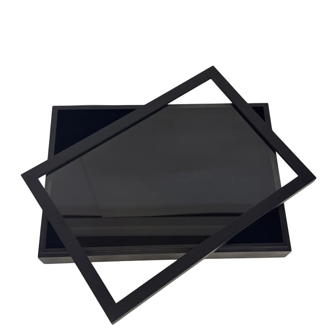 Glazen Displaybox met Houten Frame – 39 × 27,5 × 6 cm